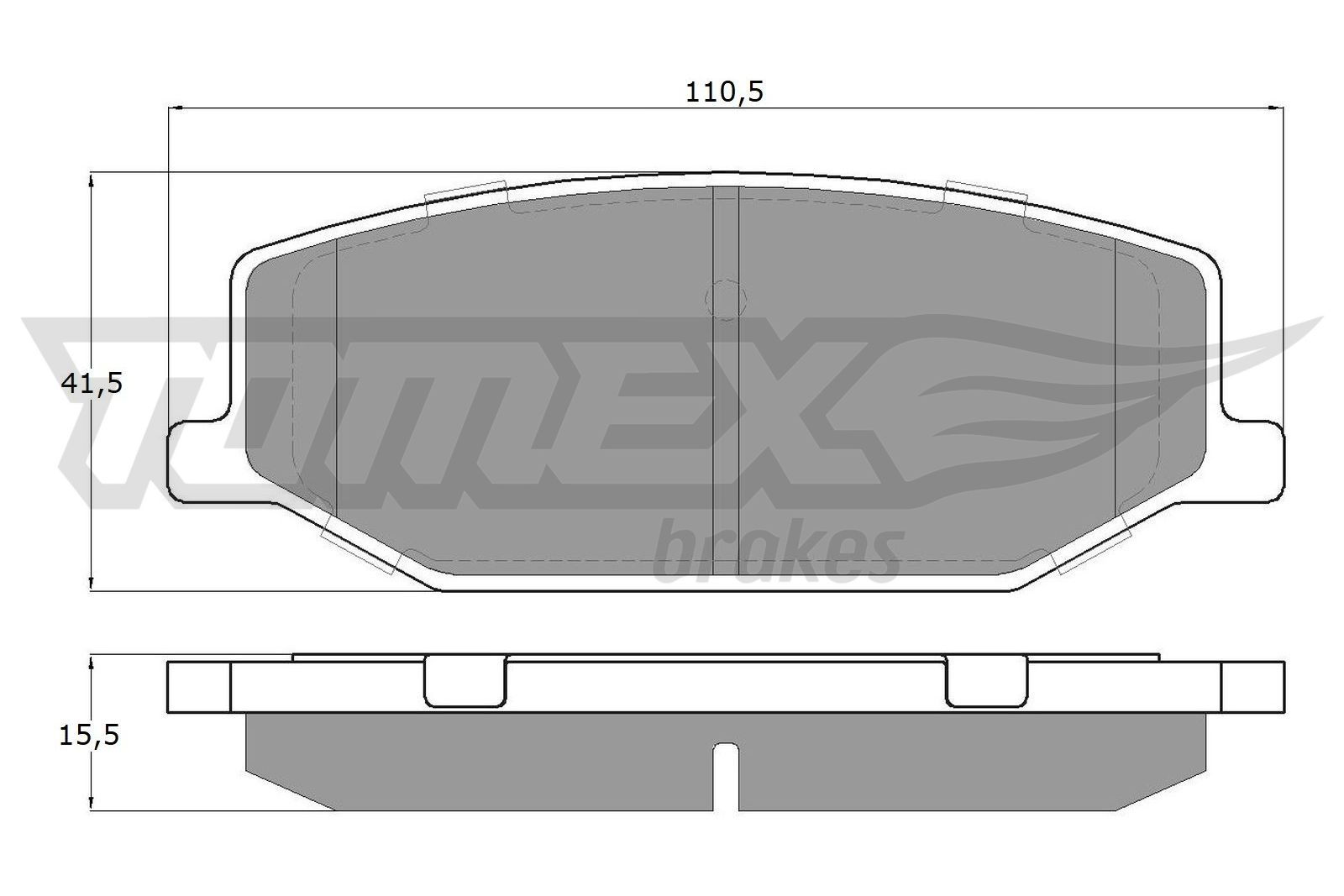 Sada brzdových platničiek kotúčovej brzdy TOMEX Brakes